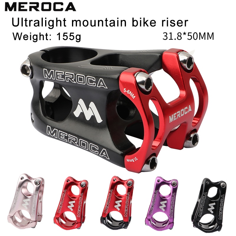 MEROCA 31.8mm Stem 50mm Bike Stem Mountain Bike Stem Short Handlebar Stem for Most Bicycle road Bike MTB BMX Fixie Gear Cycling Shopee Singapore