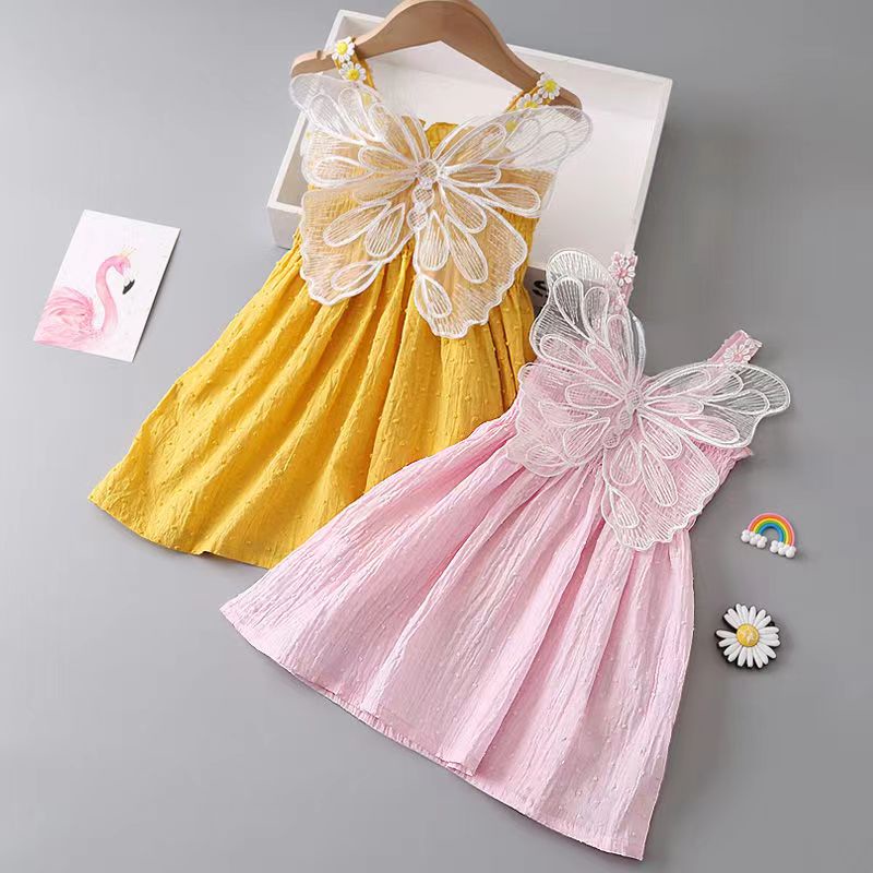 strapless open back dress Malwee Girls' Princess Dress – Cute Summer Casual Round Neck – Tudoholic