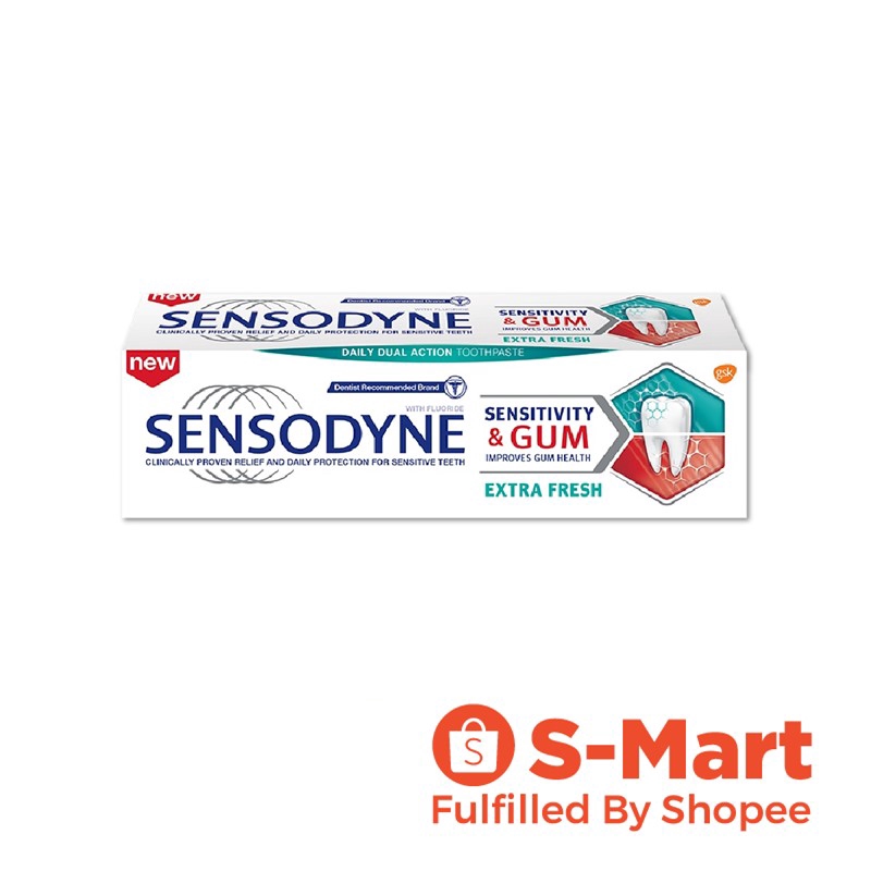 SENSODYNE Toothpaste Sensitivity & Gum, 2in1, Relieve Tooth Sensitivity and Improve Gum Health