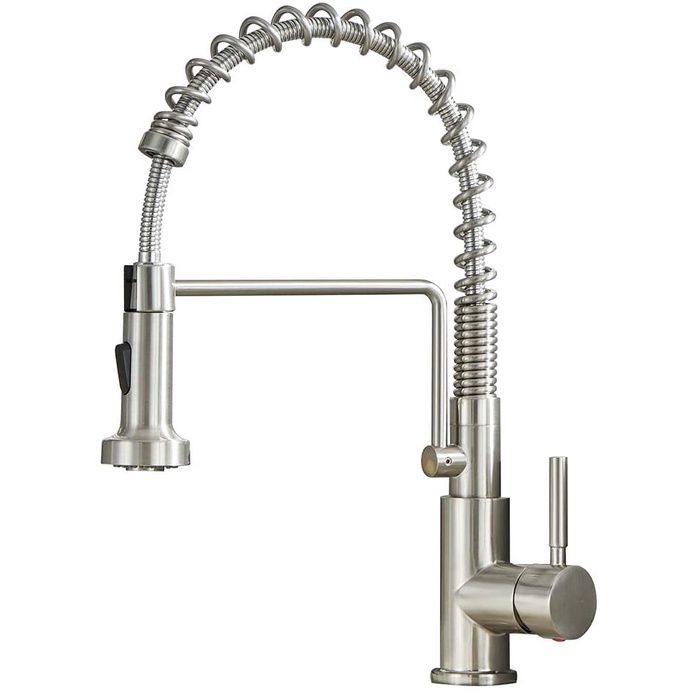 LeadFree Kitchen Sink Faucet Pull Out Sprayer Spring Bar Sink Faucet