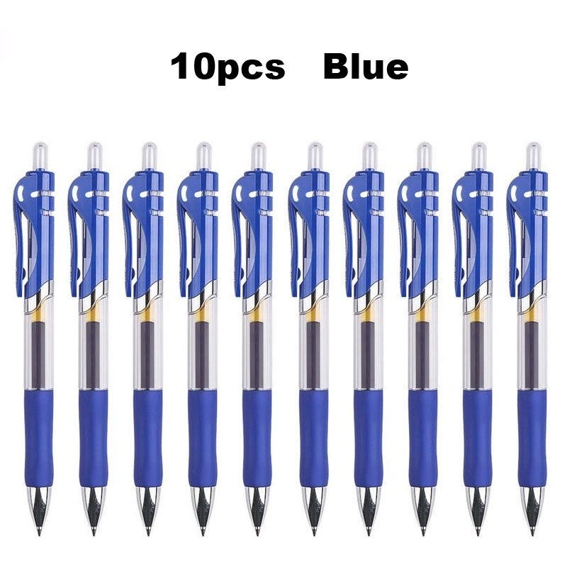 Retractable pens refills Set black/red/blue ink large capacity 0.5 mm ...