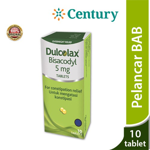 Dulcolax Bisacodyl 5mg 10 Tablet/Obat Pencahar/Obat Susah BAB/Obat Langsing/Peangsing Perut