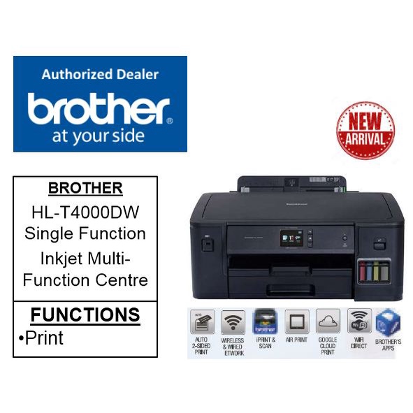 Brother HL-T4000DW Ink Tank Printer | A3 Colour Printer | T4000 ...