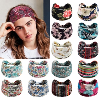 Bandana Elastic Headband Women Head Fitness Headwear Wrap Print Hair  Accessories Girls Band Hair Headband Punk Headband