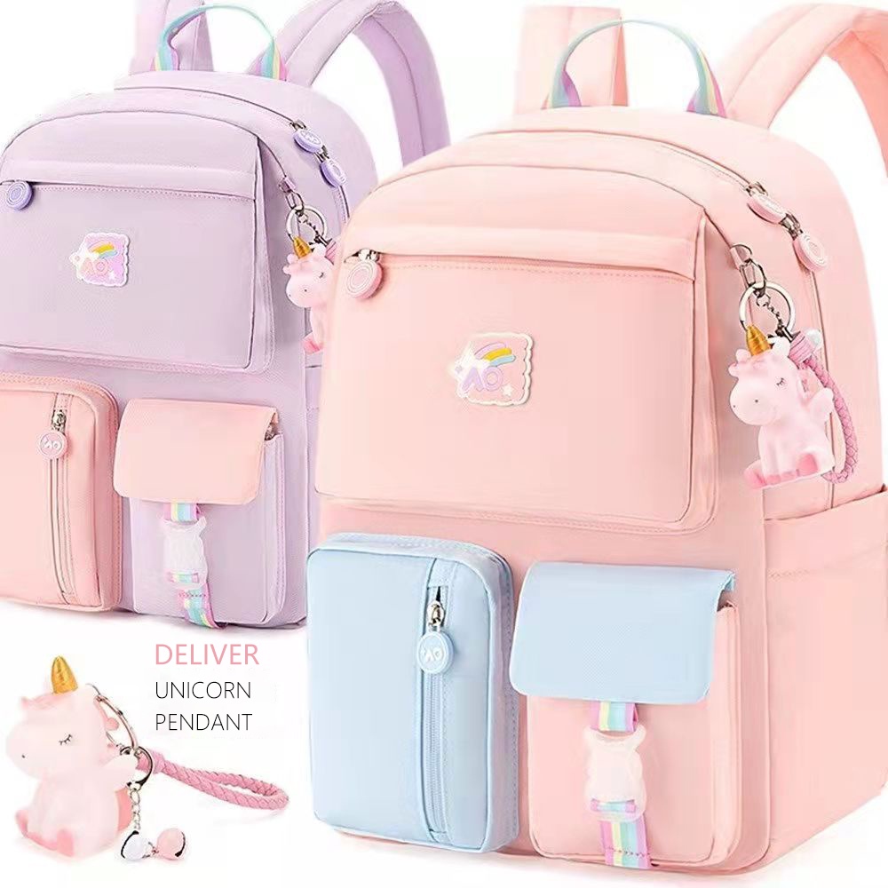 Schoolbag female primary school student high capacity children backpack female Backpack Shopee Singapore