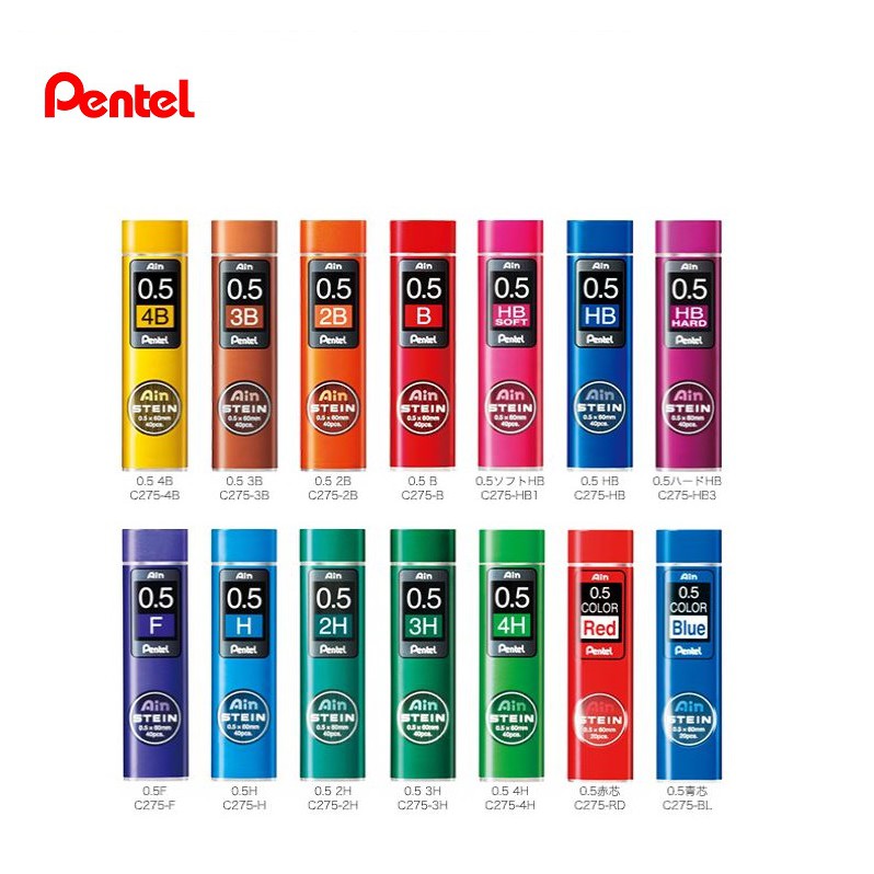 Pentel Ain Stein Mechanical Pencil Lead 0.5mm Choose From 12 Type C275 ...