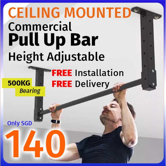 READY STOCK 🔥 **FREE INSTALLATION** Ceiling Mounted Pull Up Bar Home
