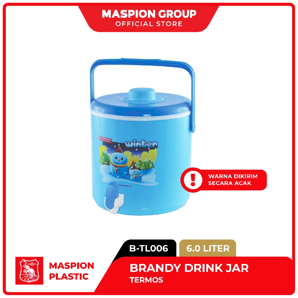 Maspion Termos Es dan Nasi Plastik Brandy Jar 6 Liter - Gambar 2