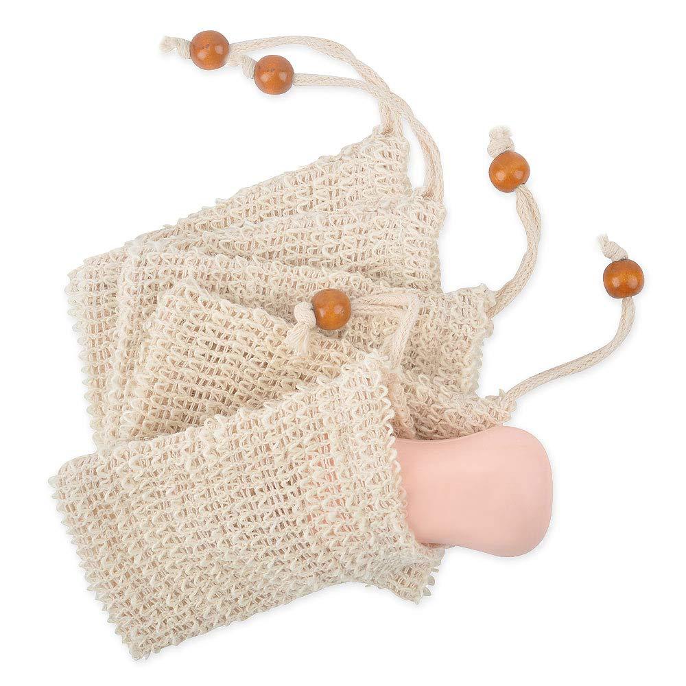 Soft skinfriendly soap bag Handmade Sisal Soap Bags Natural