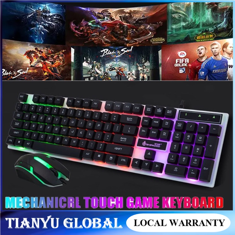 SHIPADOO Master D280 Gaming Keyboard With Mouse Combo Colorful LED ...