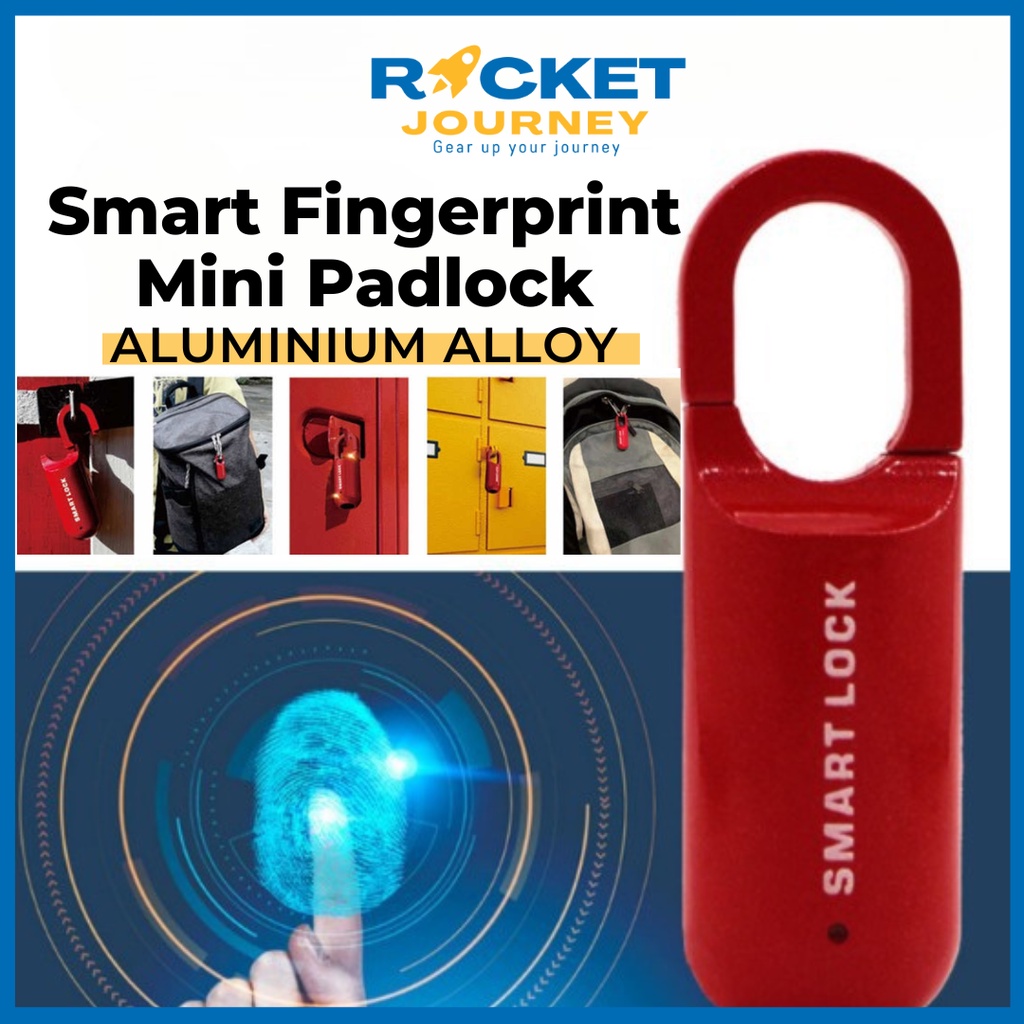 Smart Fingerprint Lock Mini Padlock for Jewelry Box Lock Drawer ...