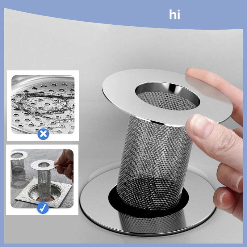 HI HOMES Stainless Steel Filter Bathroom Floor Drain Filter Screen Hand ...