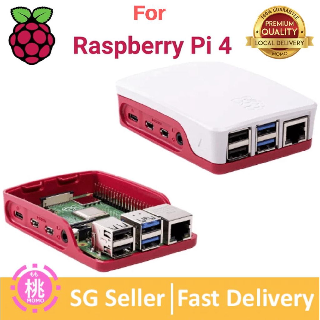 Raspberry Pi 4 Official case Enclosure ( White ) | Shopee Singapore