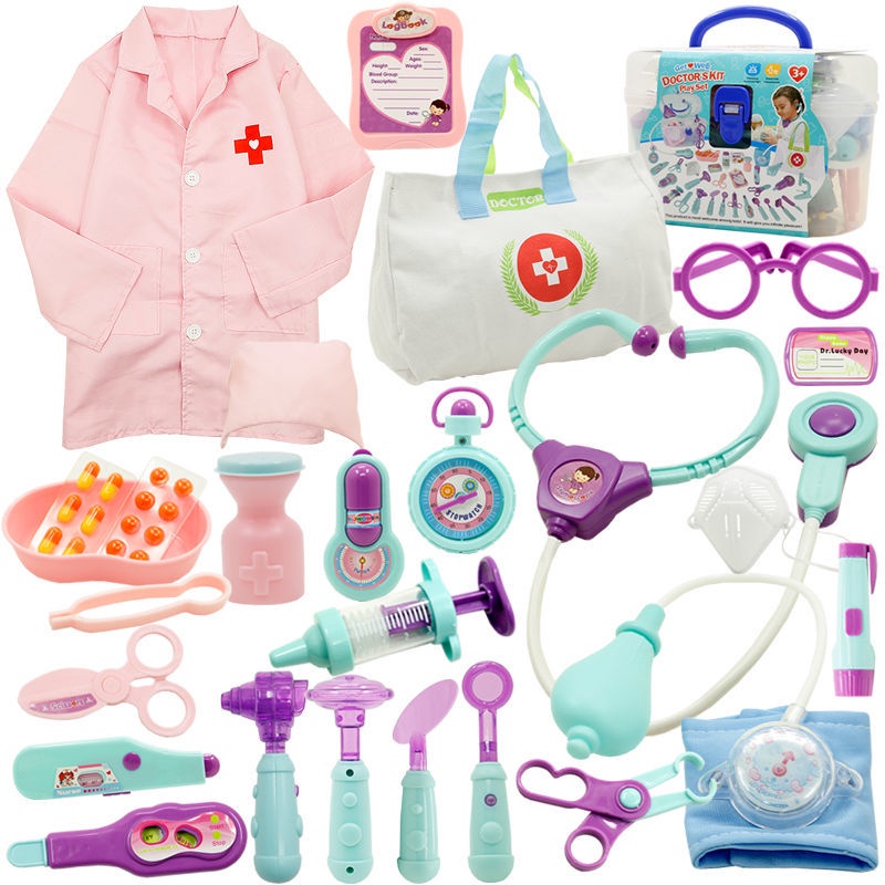 Toy Doctor Kits 28Pcs Pretend Play Doctor Kit Toys Stethoscope Medical Kit Imagination Play for Kids 3 Years