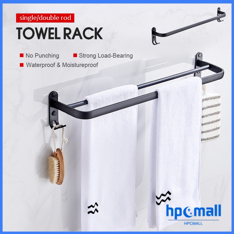No Punching Towel Rack/Towel Hanger/Wall Hanging /Wallmounted/black