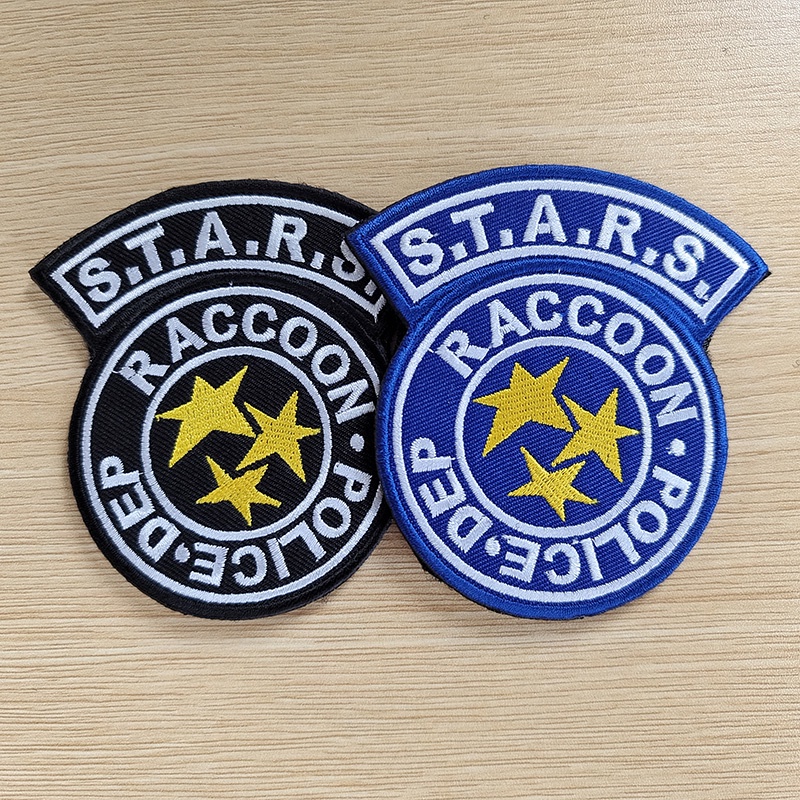 Stars raccoon police dep Embroidery Velcro Tactical Morale Badge Cloth ...