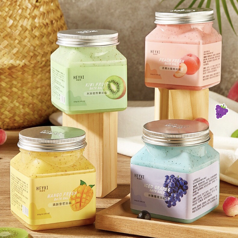Heyxi Fruit Smooth Bath Salt Body Scrub Exfoliate Body | Shopee Singapore