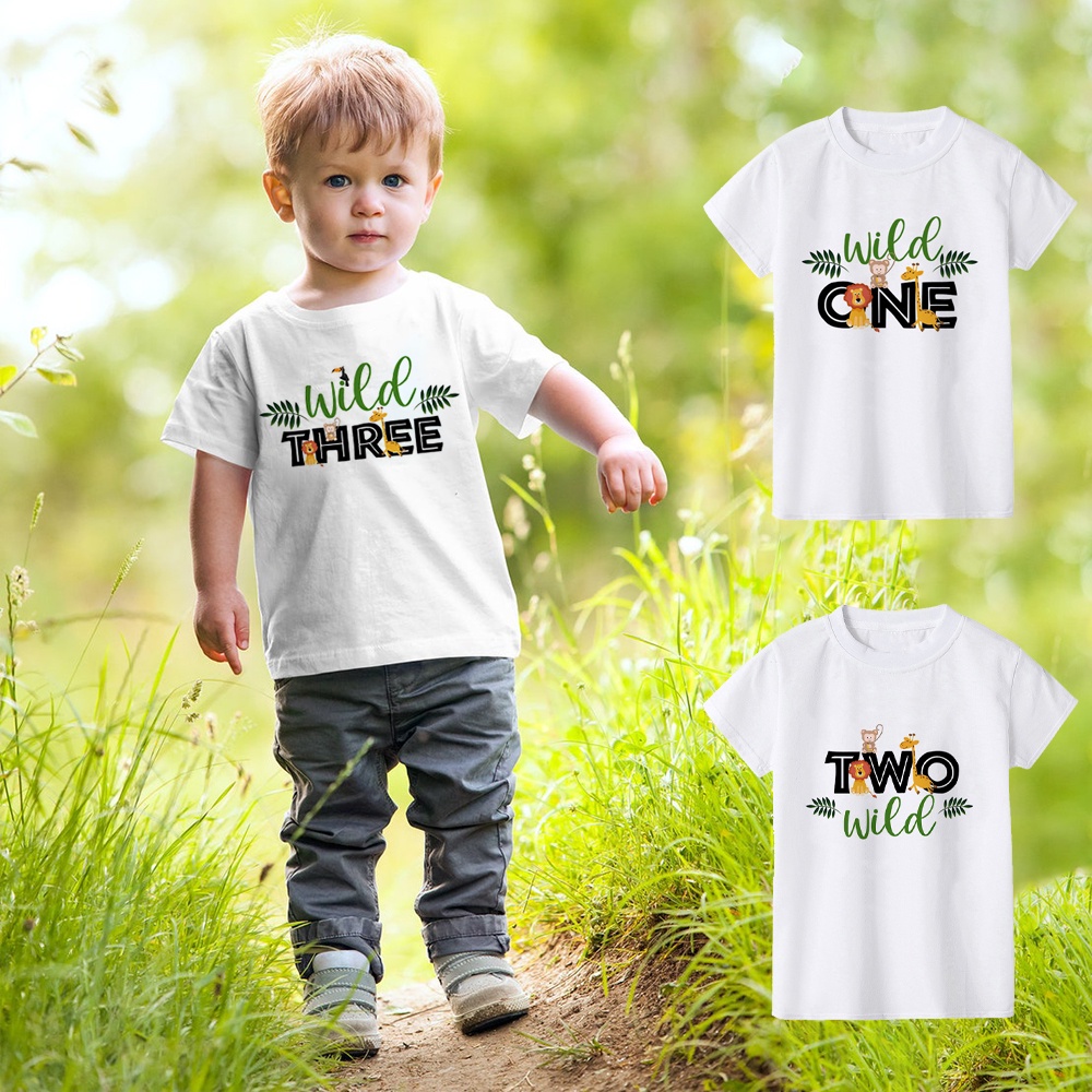 wild and three toddler shirt