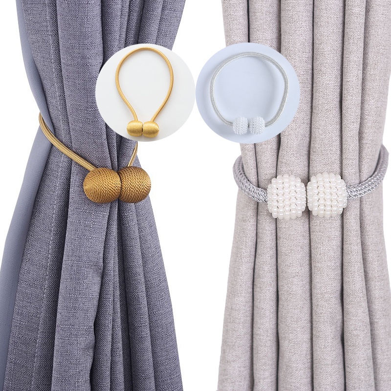Living Room Curtain Straps 1PC Curtain Tie Tiebacks Braided Ball Buckle Exquisite