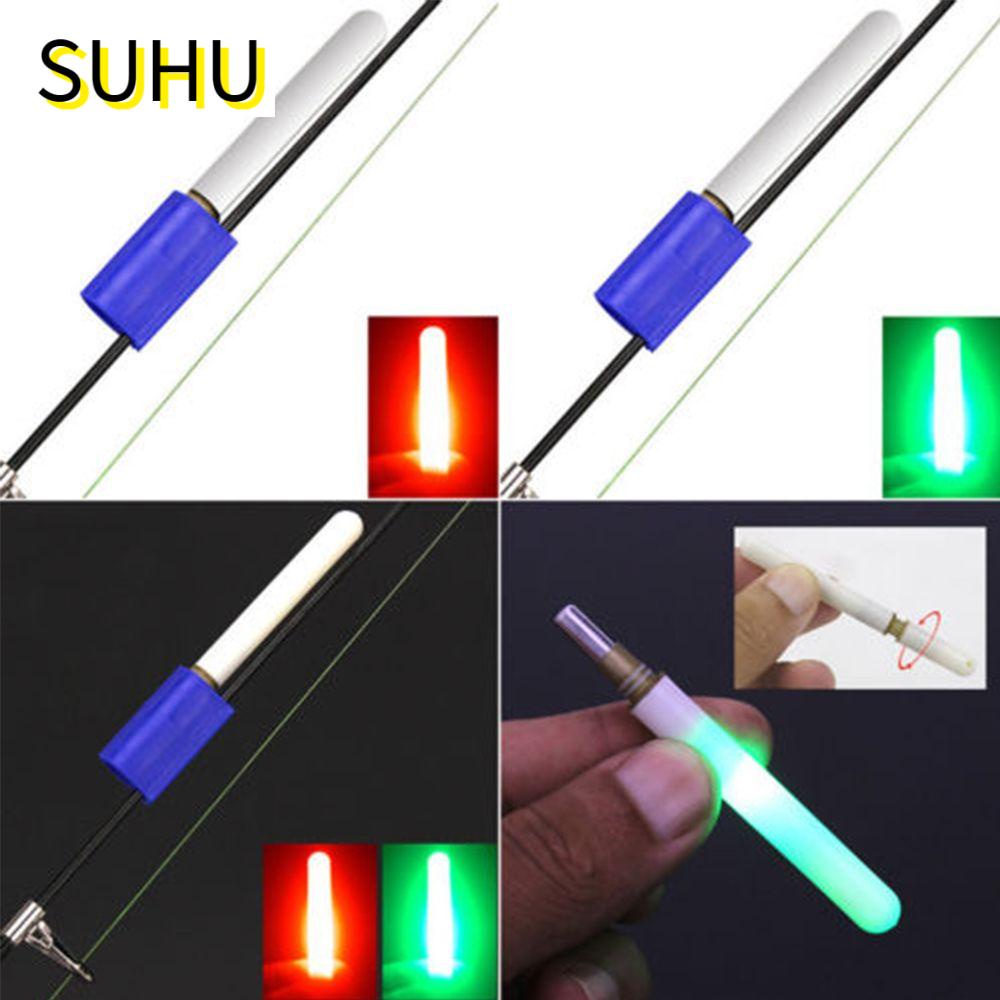 SUHU Useful Fishing Rod Tip Lightstick Clip on Bite Alarm Glow Stick Float  New Night Dark Fluorescent Light