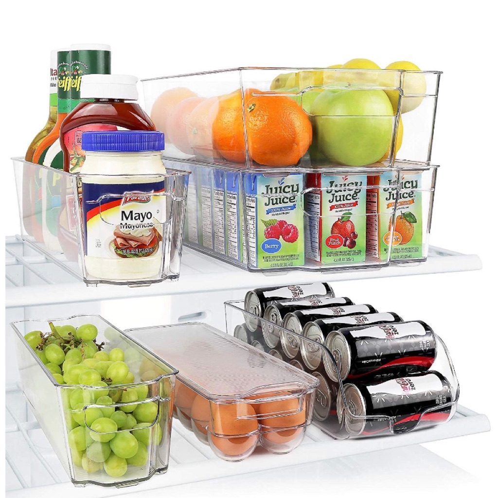 Greenco 6 Piece Refrigerator And Freezer Stackable Storage Organizer ...