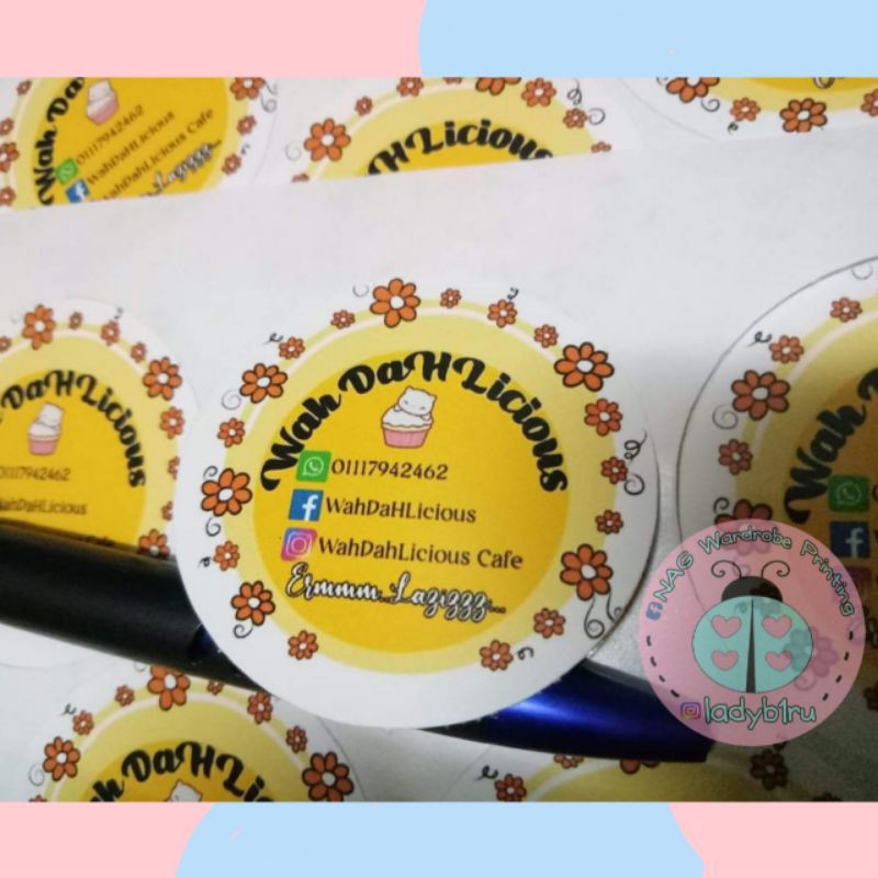 Sticker product 35/20/12pcs (balang kuih raya, makanan frozen ...
