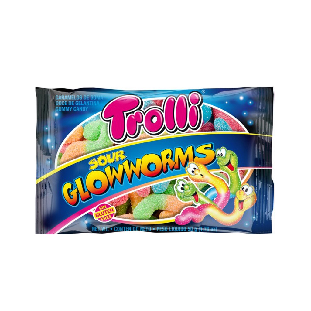 Trolli Gummy Worms Sour Glowworms/Neon Squiggles 45g Shopee Singapore