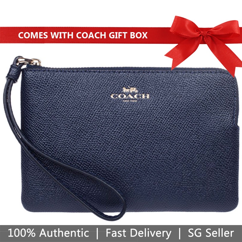 Navy blue sale coach wristlet