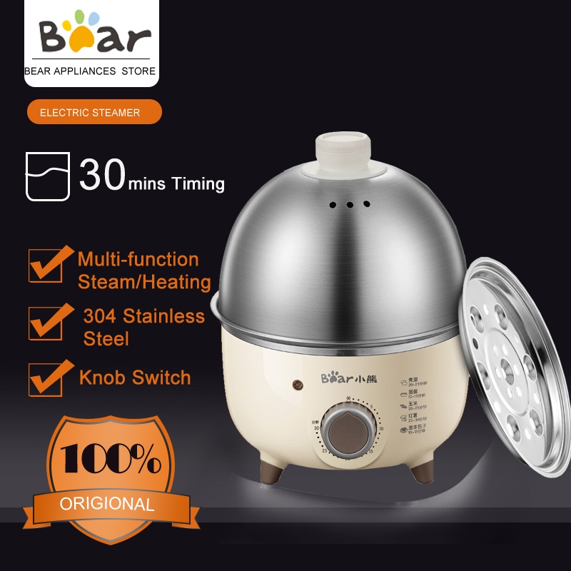 Bear Egg Steamer Mini Cookware Electric Stainless Steel Automatic Multi