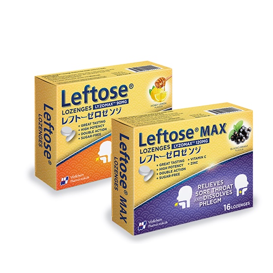 Leftose Lozenges Lyzomax Honey Lemon/Blackcurrant 16s Effectively ...