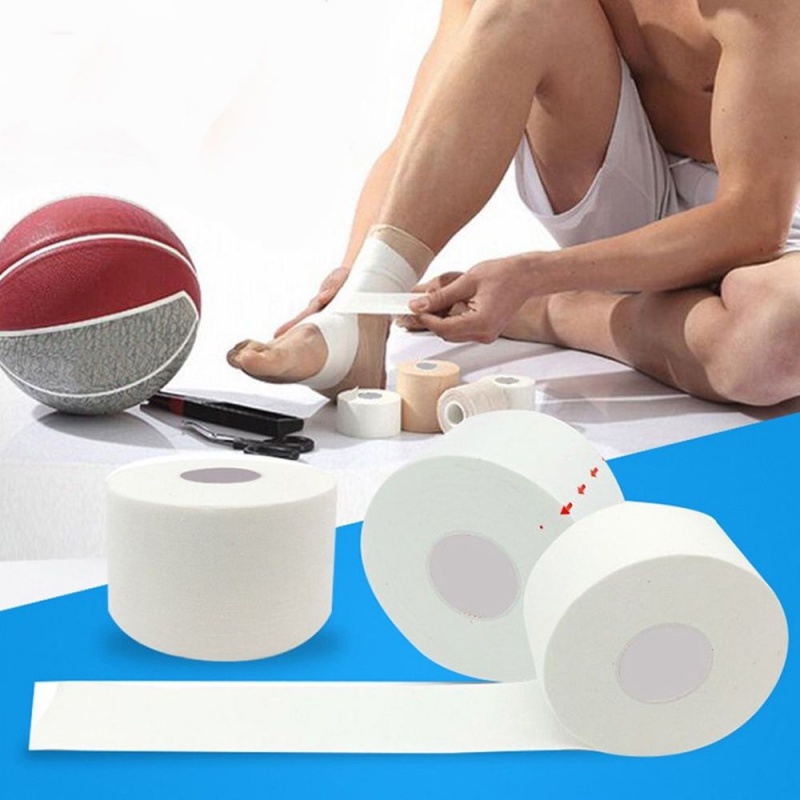 1PC Athletic Sport Tape Waterproof Cotton White Premium Adhesive Binding Physio Muscle Elastic Bandage Care Support