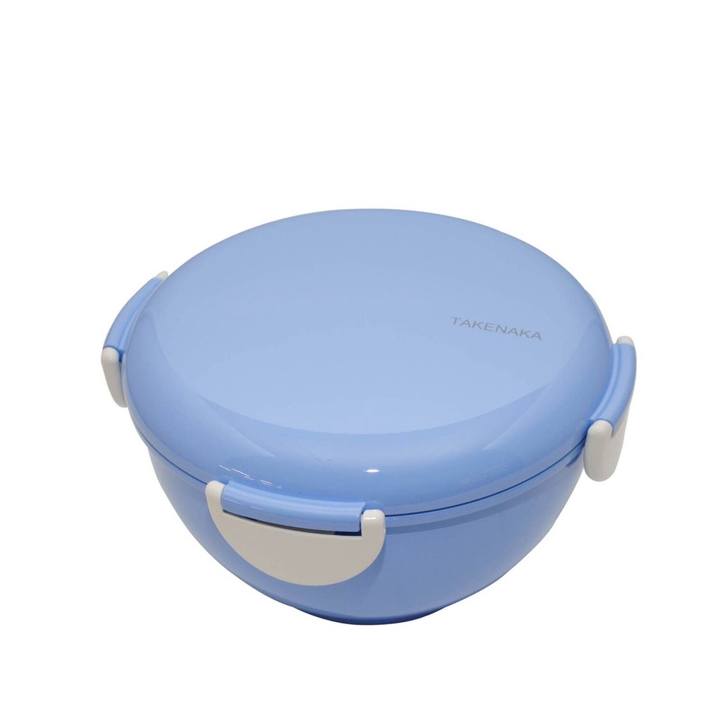 Takenaka Bento Lunch Bowl Takeaway Container Made in Japan Microwave Safe Periwinkle Blue