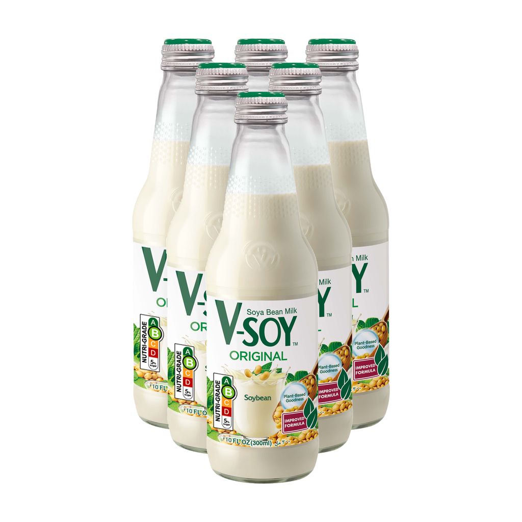 V-Soy Original Soymilk Bottle (300ml x 6) | Shopee Singapore