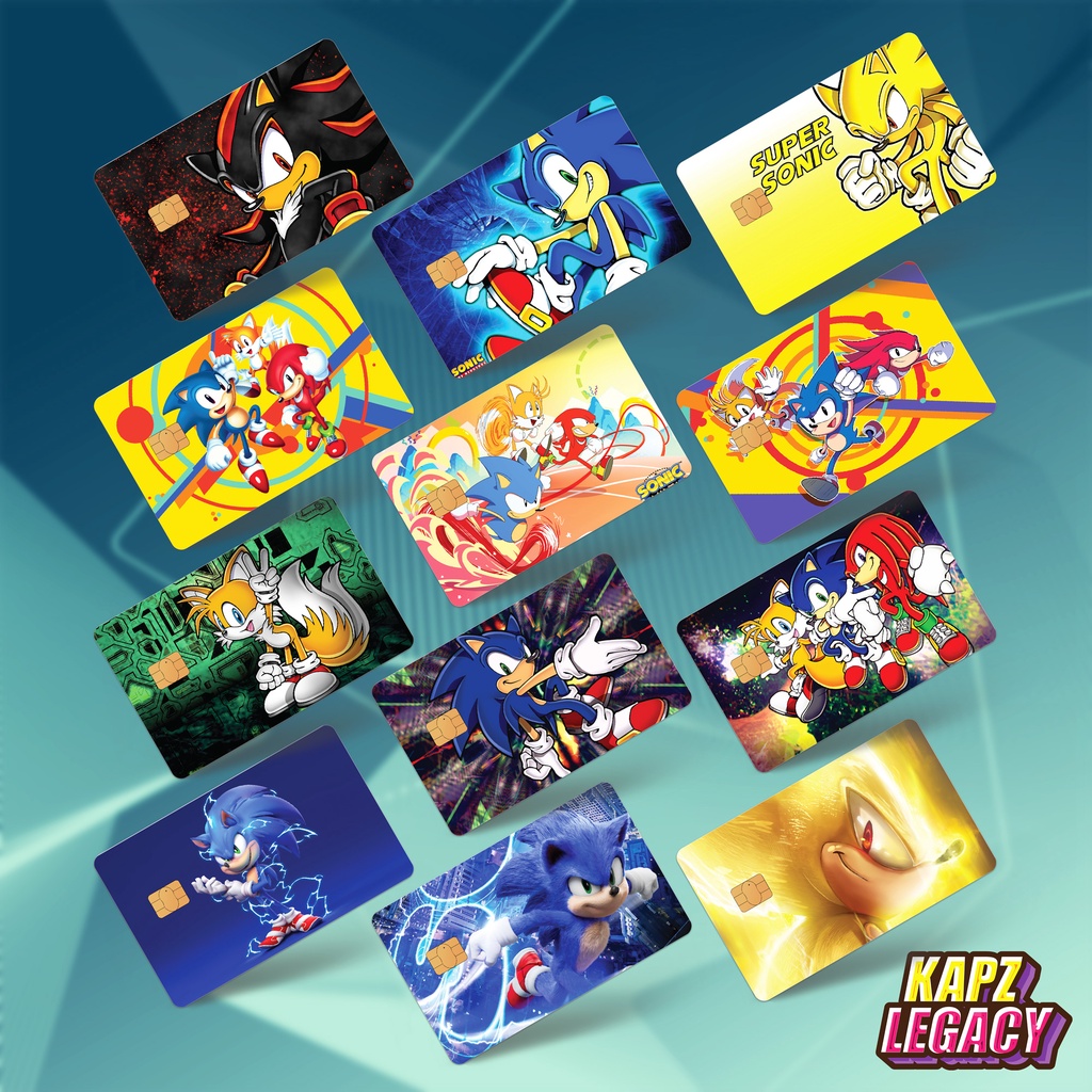 KapzLegacy Super Sonic Anime ATM Bank Sticker Card Cover Access Touch n ...