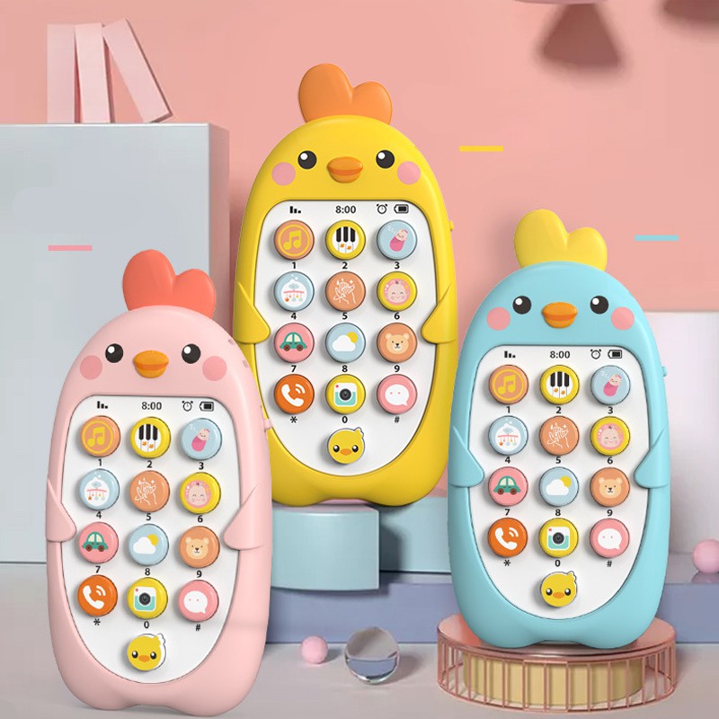 HOT Baby Musical Toy Early Education Bilingual Mobile Phone Educational Story Learning Puzzle Toy