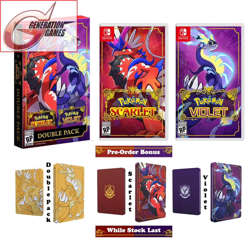 Nintendo Switch Pokemon Scarlet / Violet / Double Pack (English/Chinese ...