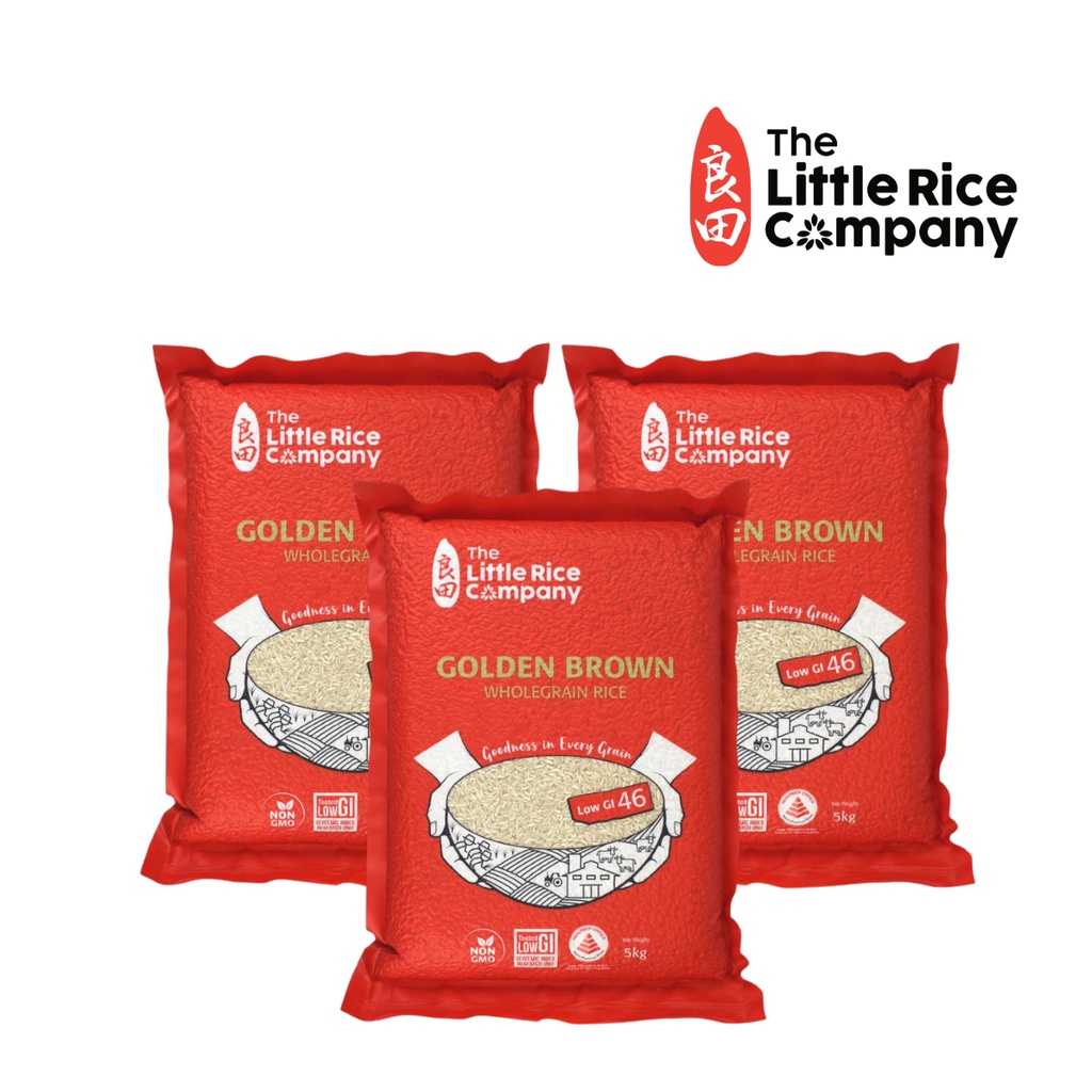 The little Rice company Golden Brown whole Grain Rice 5kg (Low GI