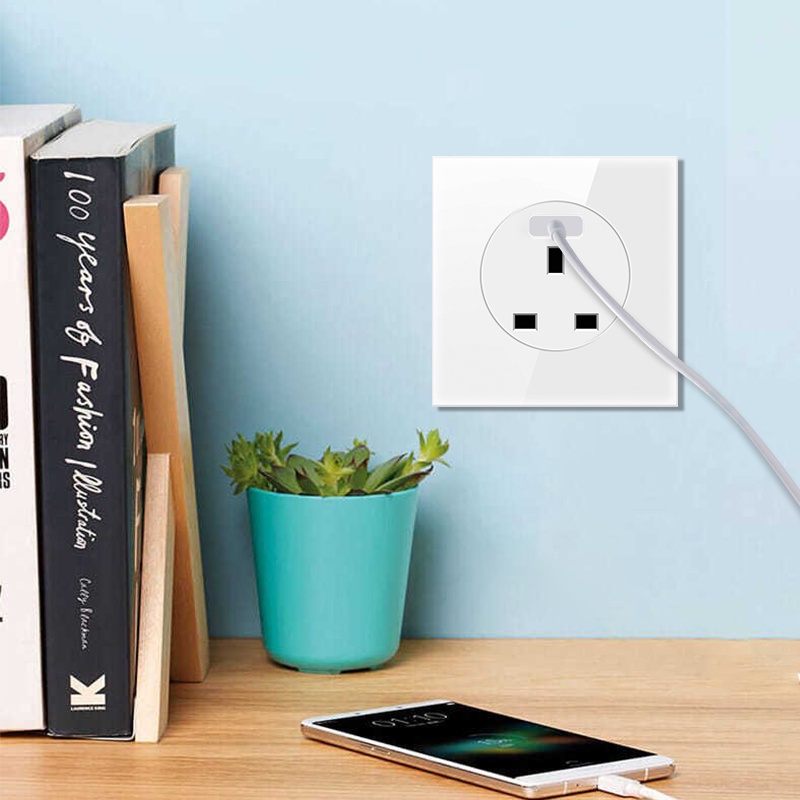 PSSRISE universal wall socket led indicator light wall switch Tempered ...
