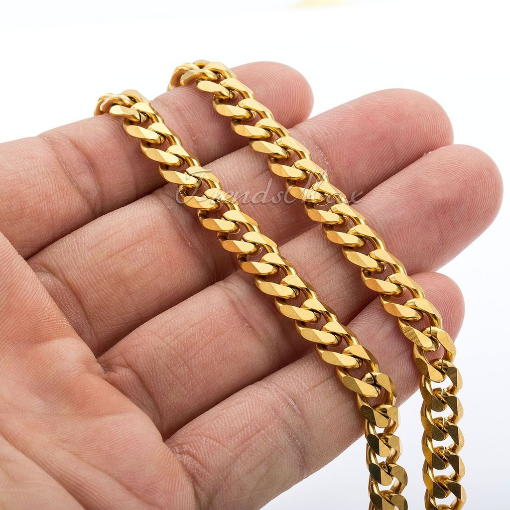 Gold chain deals stainless steel