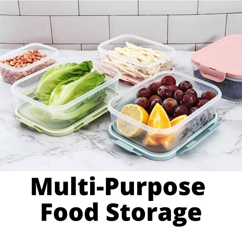 [Bundle Set of 3] Food Storage Container Plastic Airtight Microwave ...