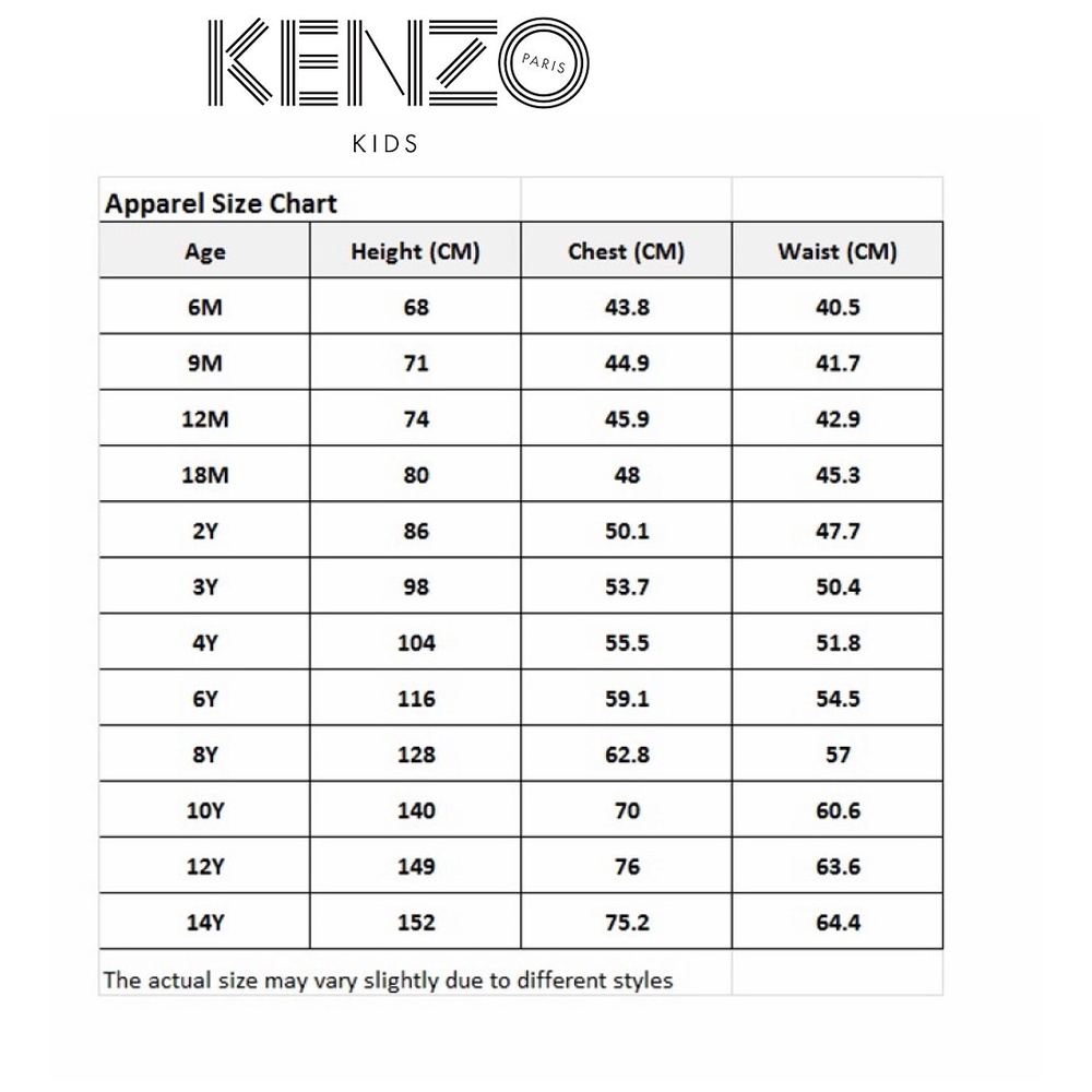 Kenzo sweatshirt size guide new arrivals