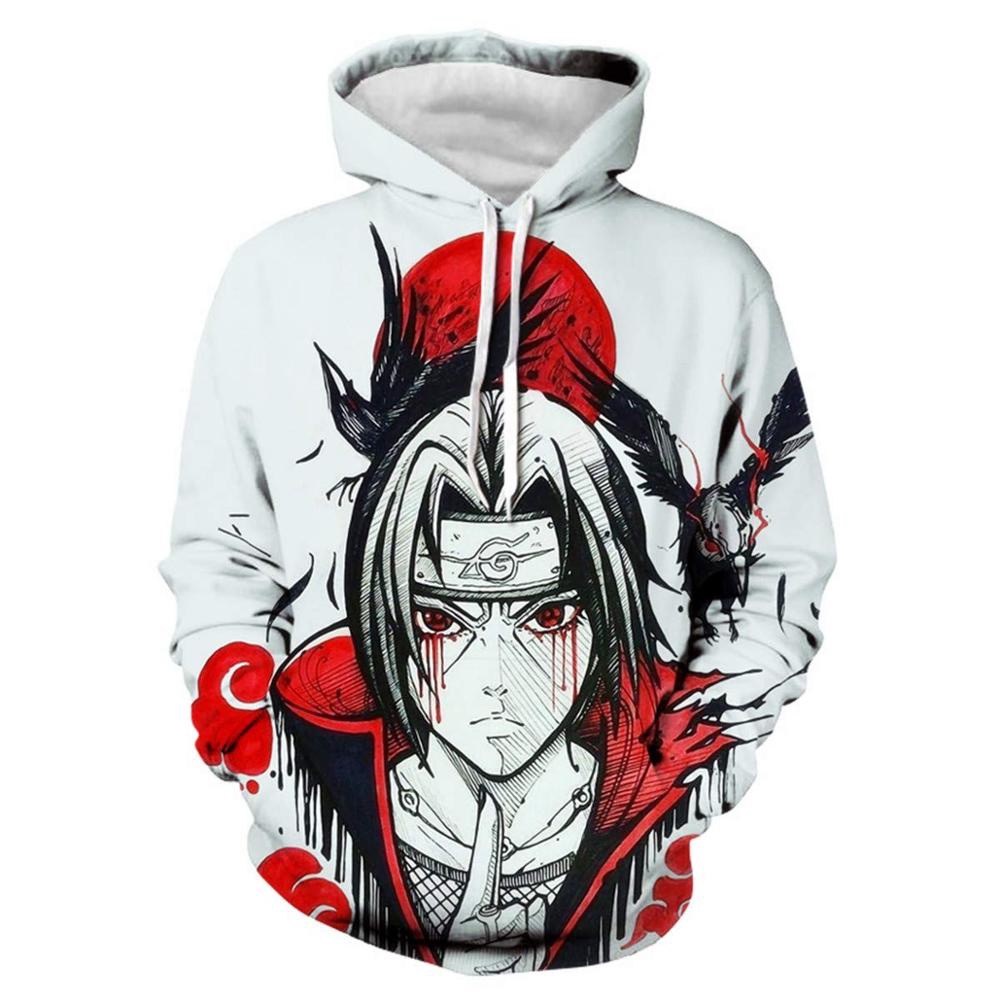 Anime Naruto Kakashi Sasuke Graphic hoodie Akatsuki Hoodies Men/womens ...