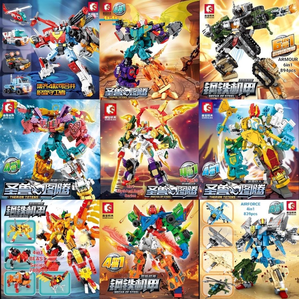 [SG STOCK] MECHA OF STEEL - Kids Interactive Educational Building Block Toys