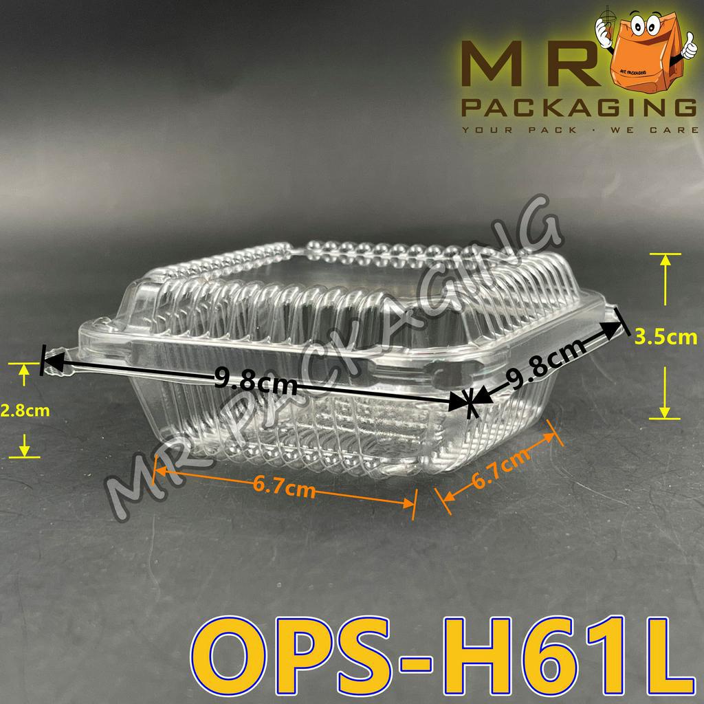 OPS - H61L BENXON Plastic Tray [ 50pcs± ] Bakery Disposable Clear Food ...