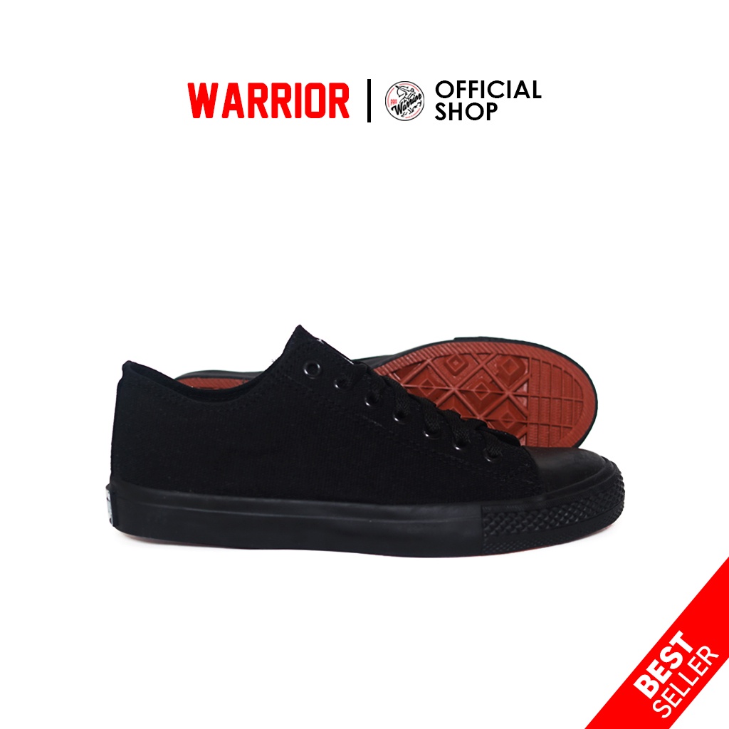 Sepatu Sekolah Warrior HItam - Sepatu Warrior Sparta All Black LC