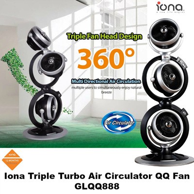Iona Triple Turbo Air Circulator QQ Fan - GLQQ888 (1 Year Warranty ...
