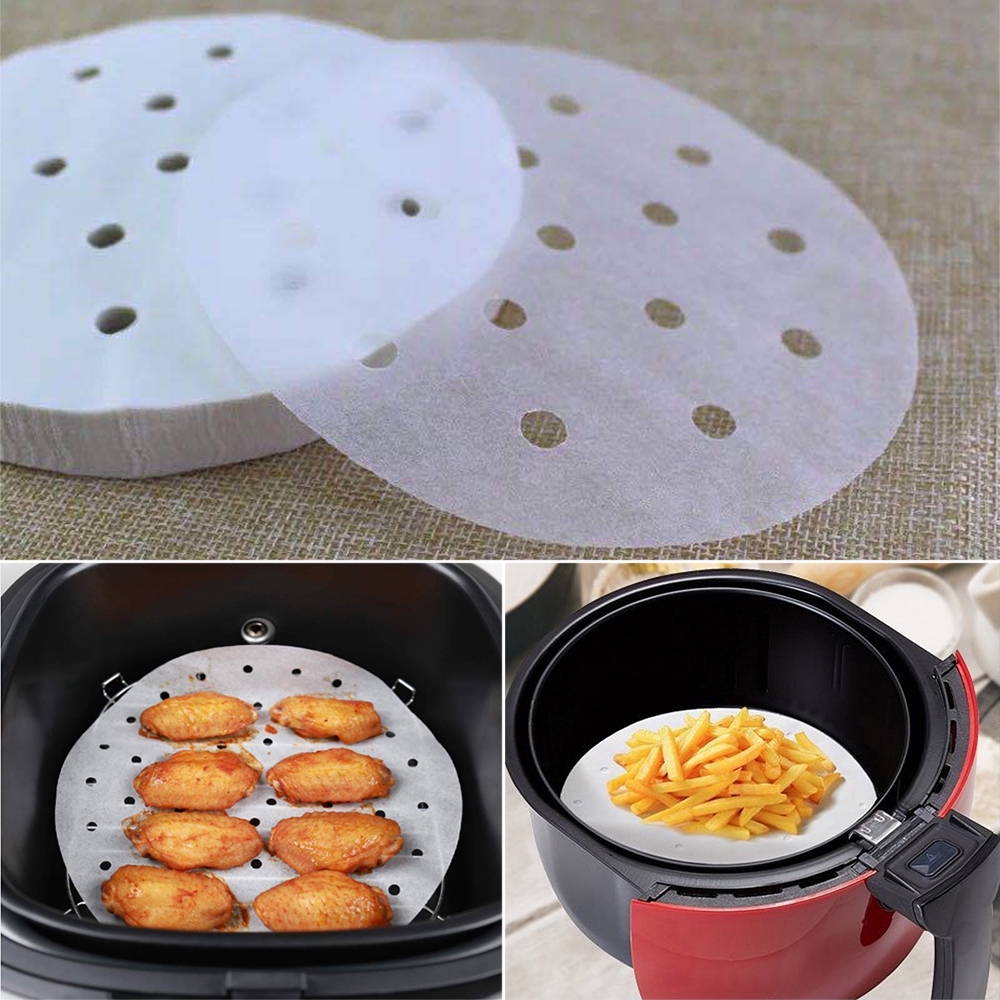 100Pcs air fryer bamboo steamer paper bile barbecue steamed mat ...