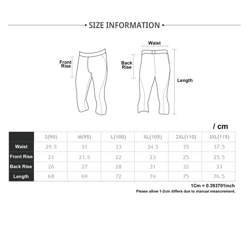 Drskin compression pants size chart discount