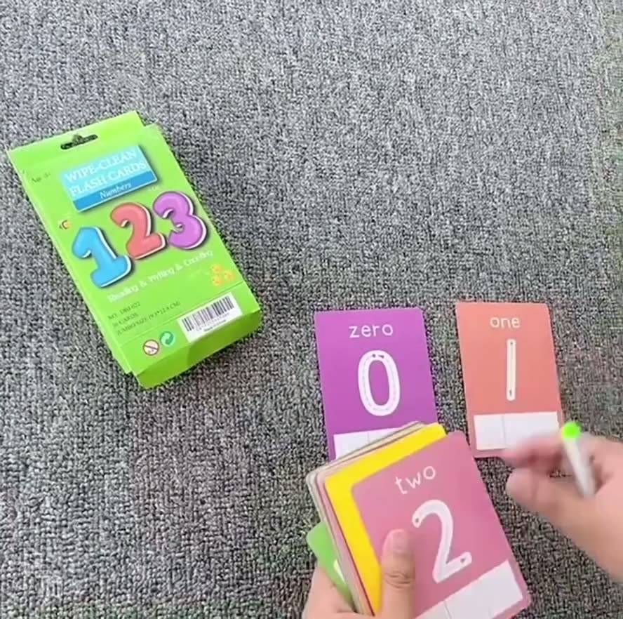 [SG] Wipe Clean Flash Card (Kid's Educational Flash Card, Numbers ...