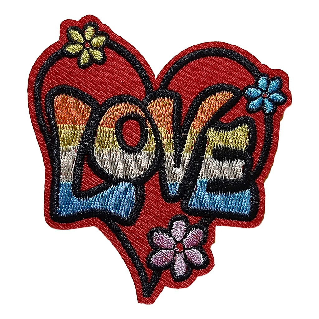 Love, Heart Iron On Patch